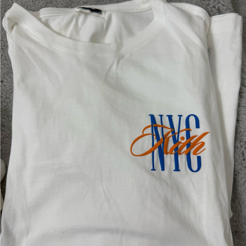 Kith White and Blue Short Sleeve Tees